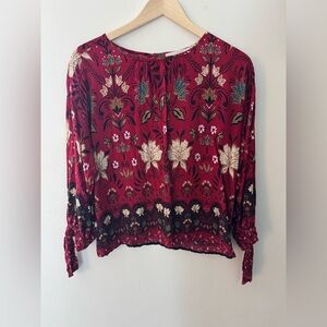 LOFT Floral Red Women's Top